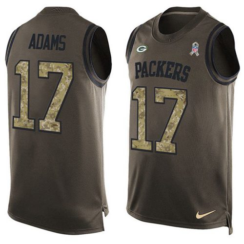Nike Packers #17 Davante Adams Green Men's Stitched NFL Limited Salute To Service Tank Top Jersey - Click Image to Close